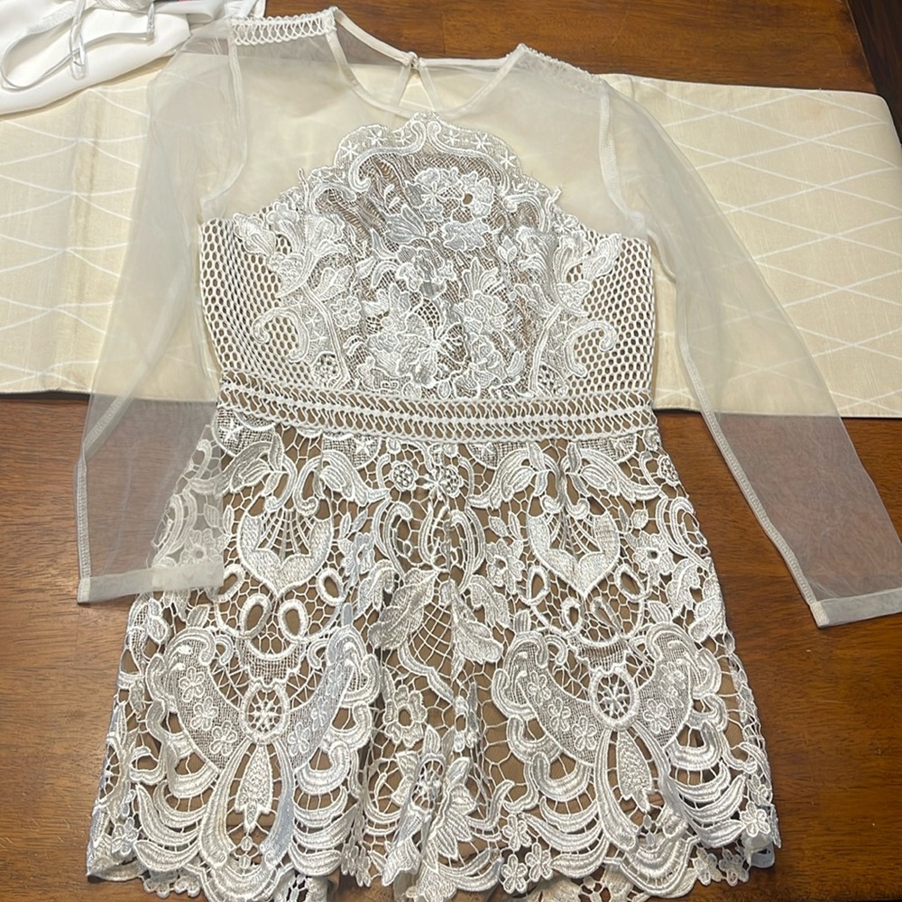 Romper with nude lining